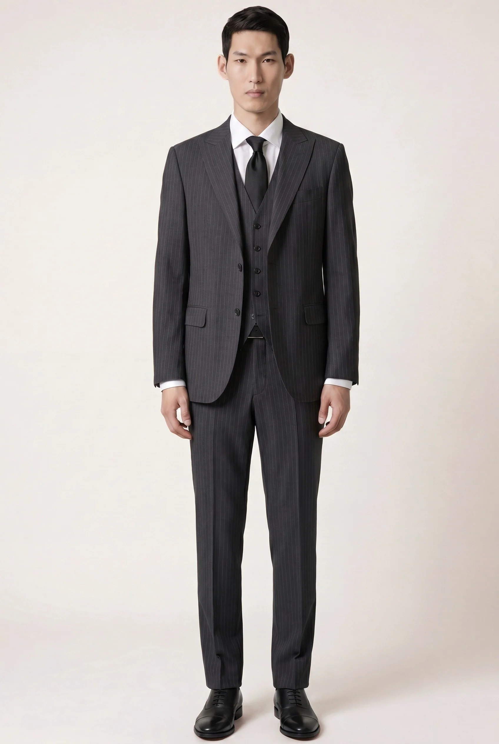 Slim fit Striped Business 3 pieces Suit