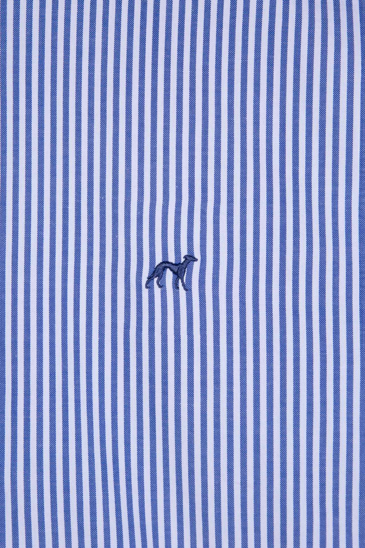 Slim Fit Striped Oxford Shirt in 100%BCI Cotton - Image 4