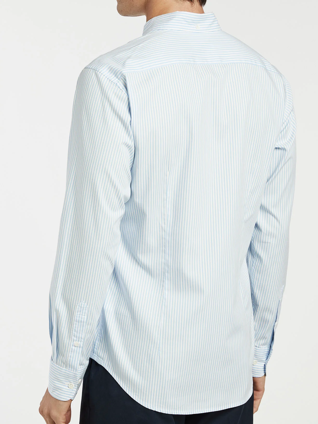 Slim Fit Striped Oxford Shirt in 100%BCI Cotton - Image 3
