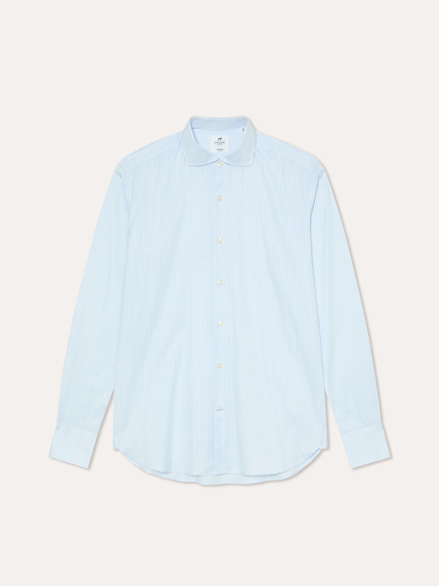Slim Fit Striped Shirt with Dublin Collar - Image 4