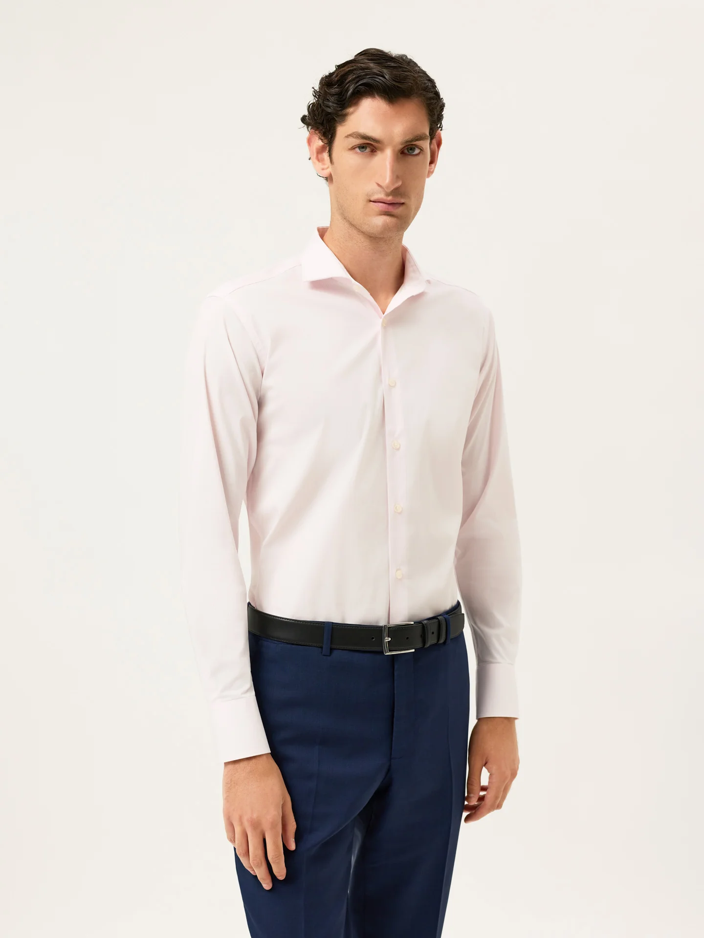 Slim Fit Striped Travel Shirt With Dublin Collar - Image 2