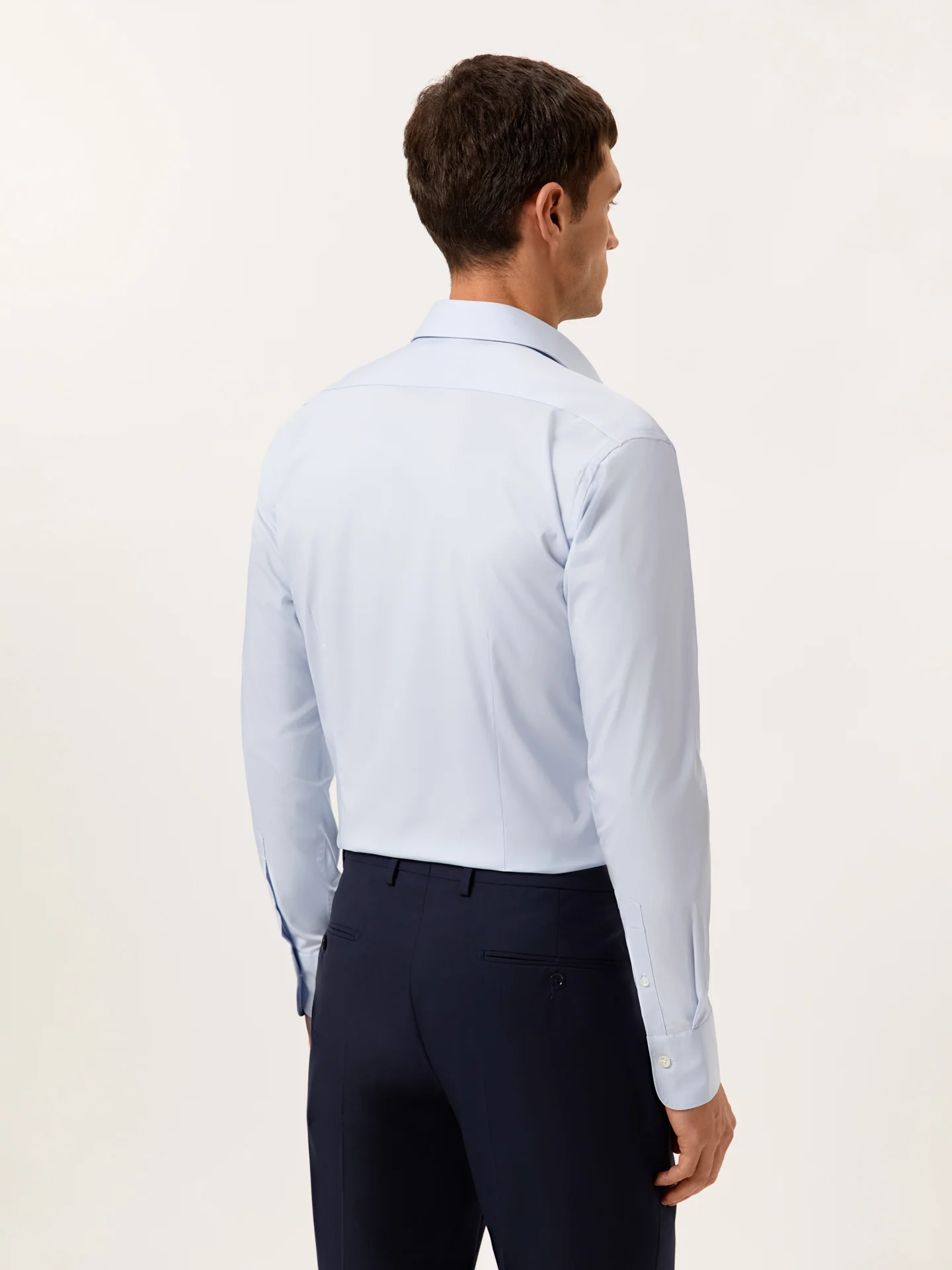 Slim Fit Travel Poplin Shirt in Comfort Cotton - Image 3