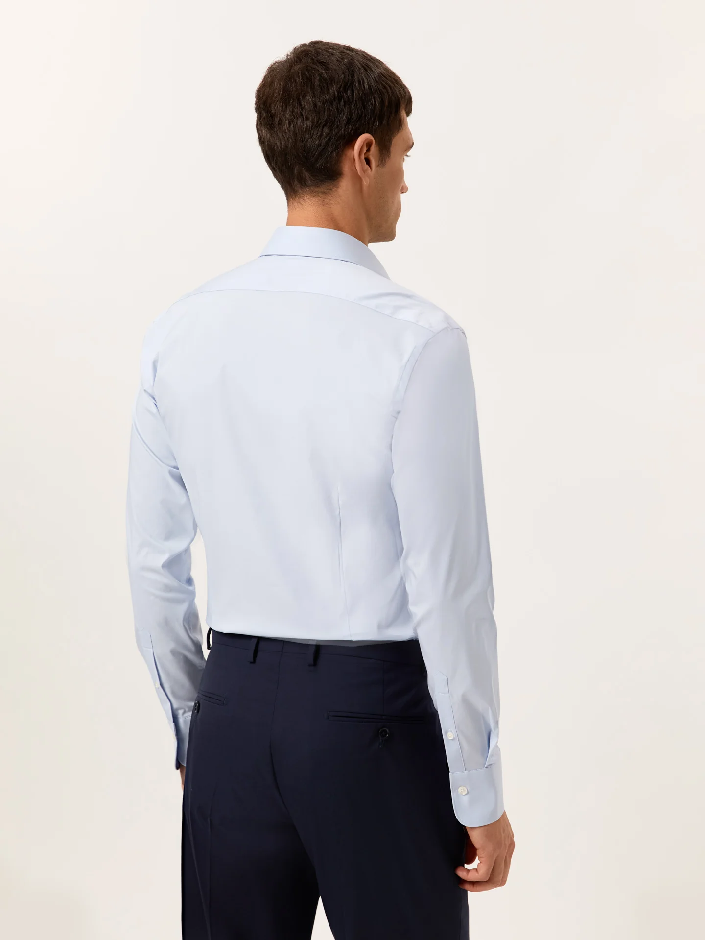 Slim Fit Travel Poplin Shirt in Comfort Cotton - Image 3