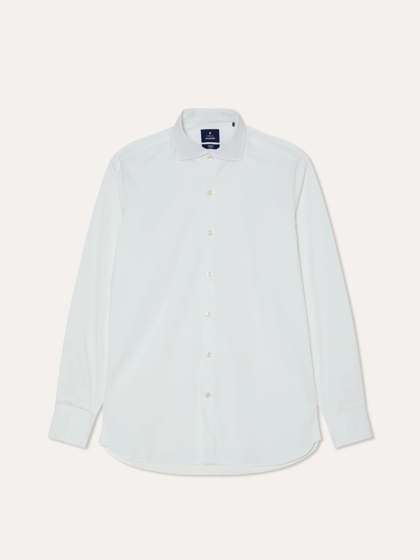 Slim Fit Travel Poplin Shirt with double cuff in Comfort Cotton - Image 9