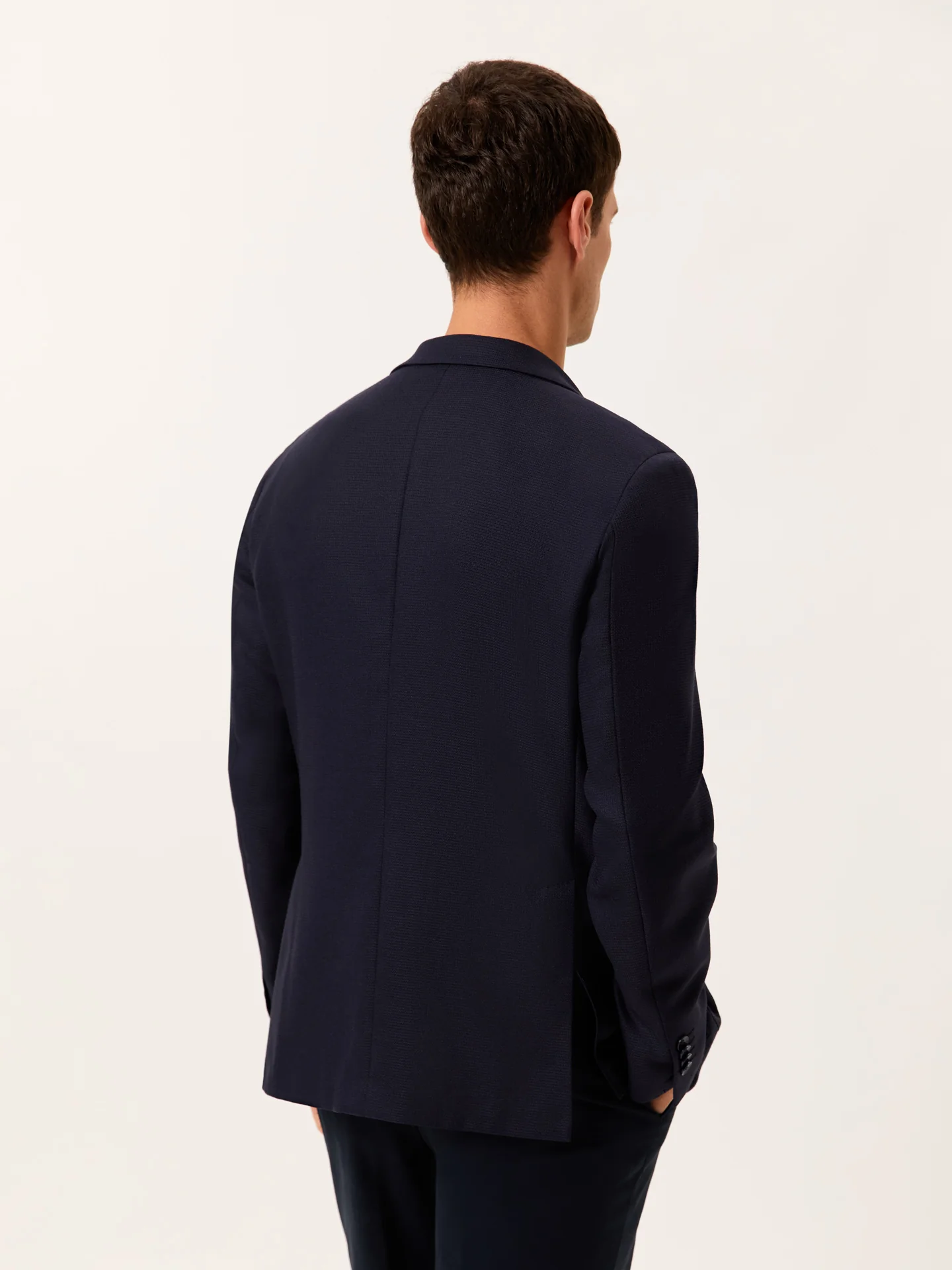 Slim Fit Travel Structured Blazer in 100% Wool - Image 4