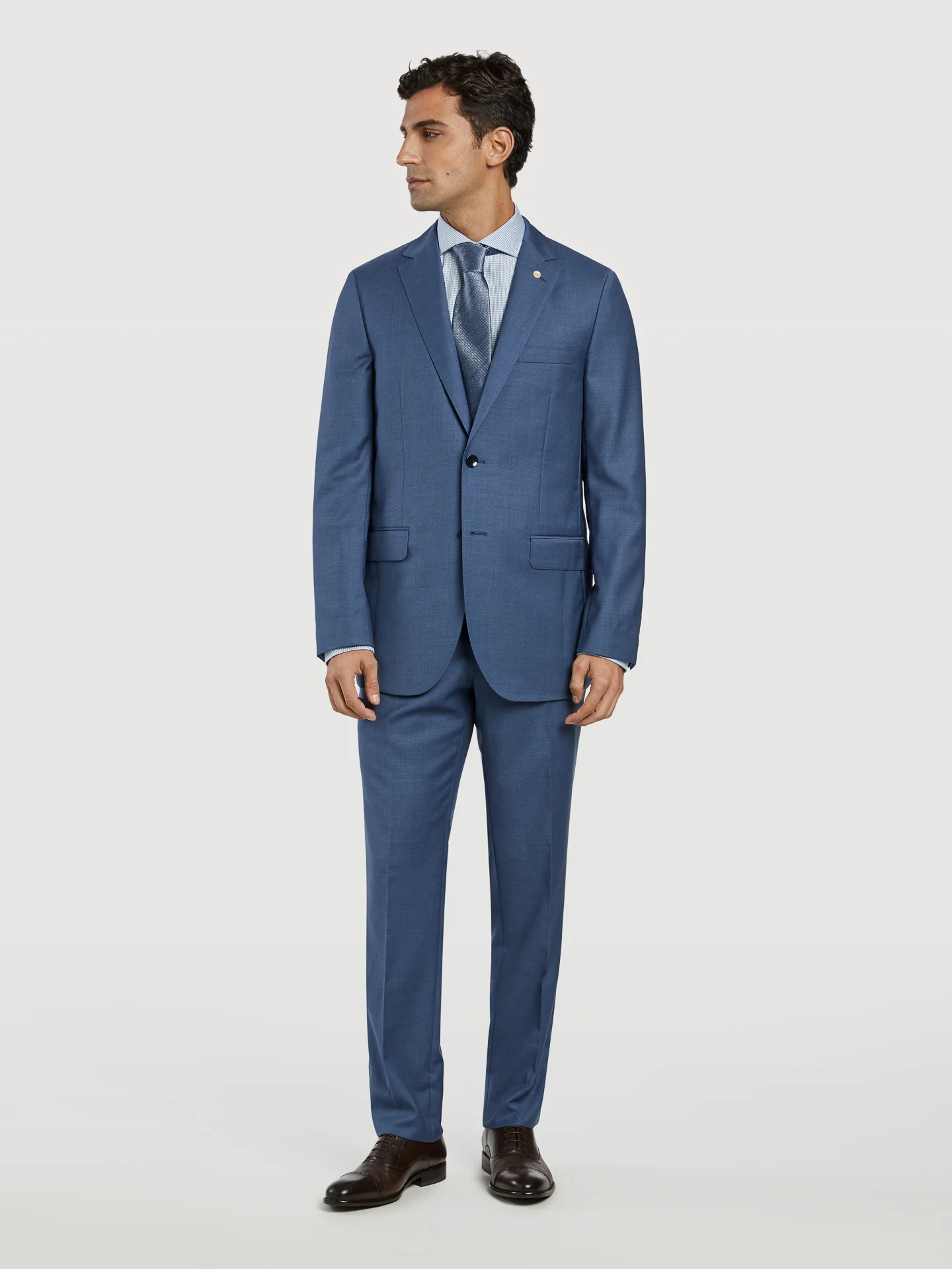 Slim fit twill business suit - Image 2