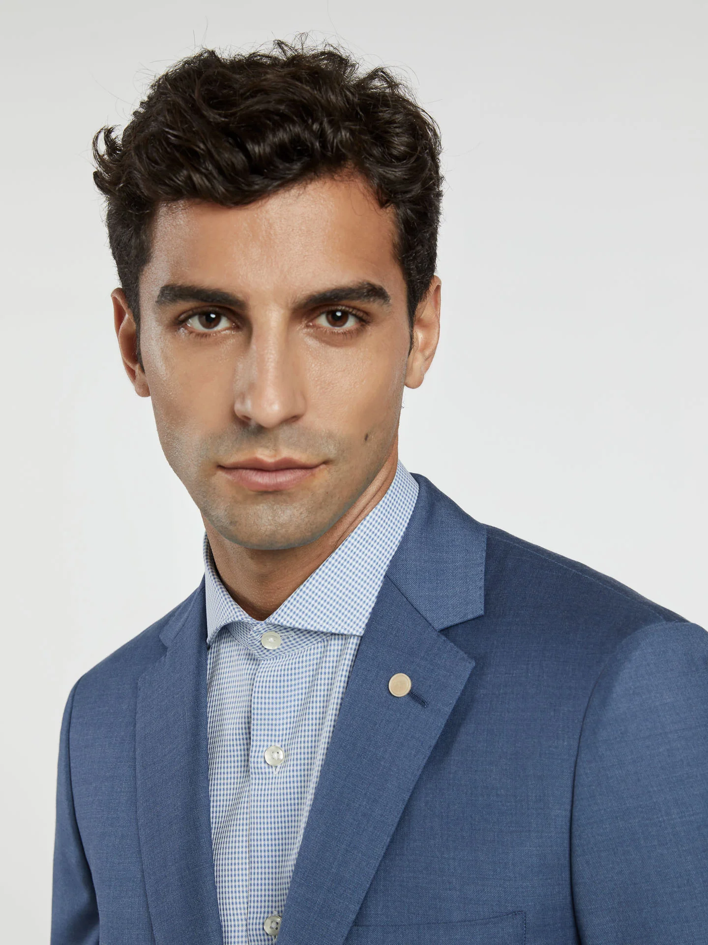 Slim fit twill business suit - Image 3