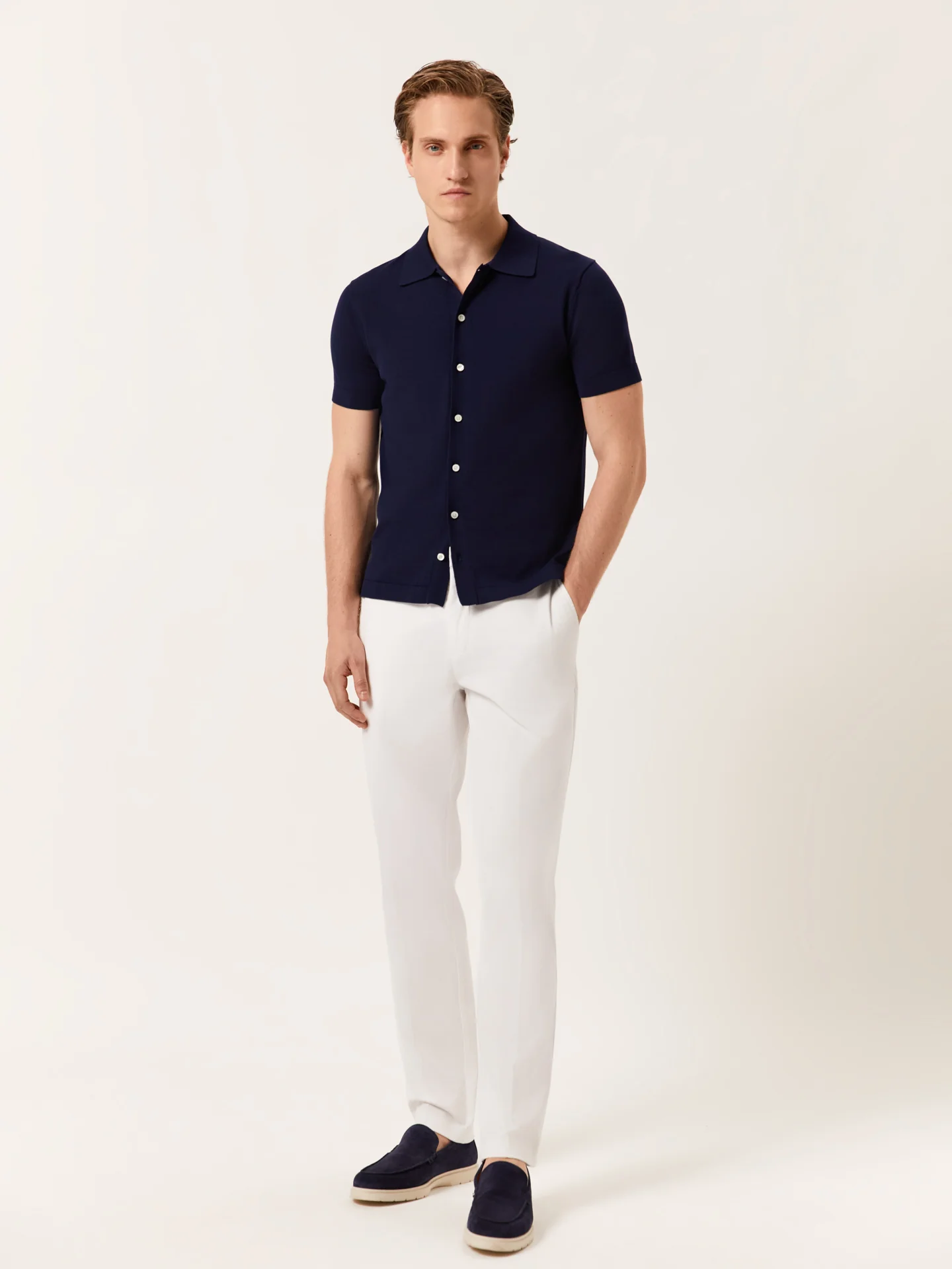 Slim fit Twill Garment Dye Casual Trousers - Image 6