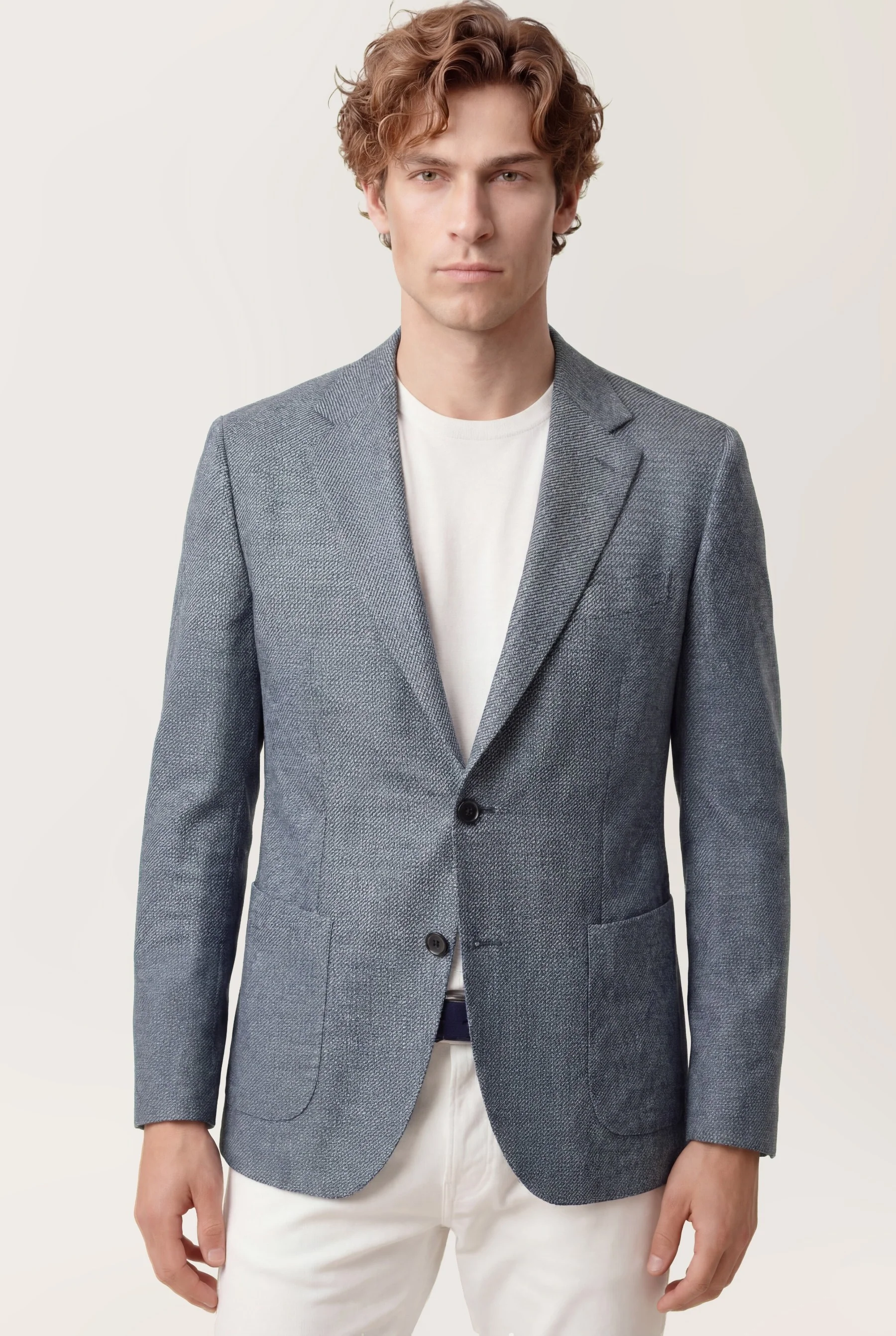 Slim fit Twill Linen blend Blazer - Image 3