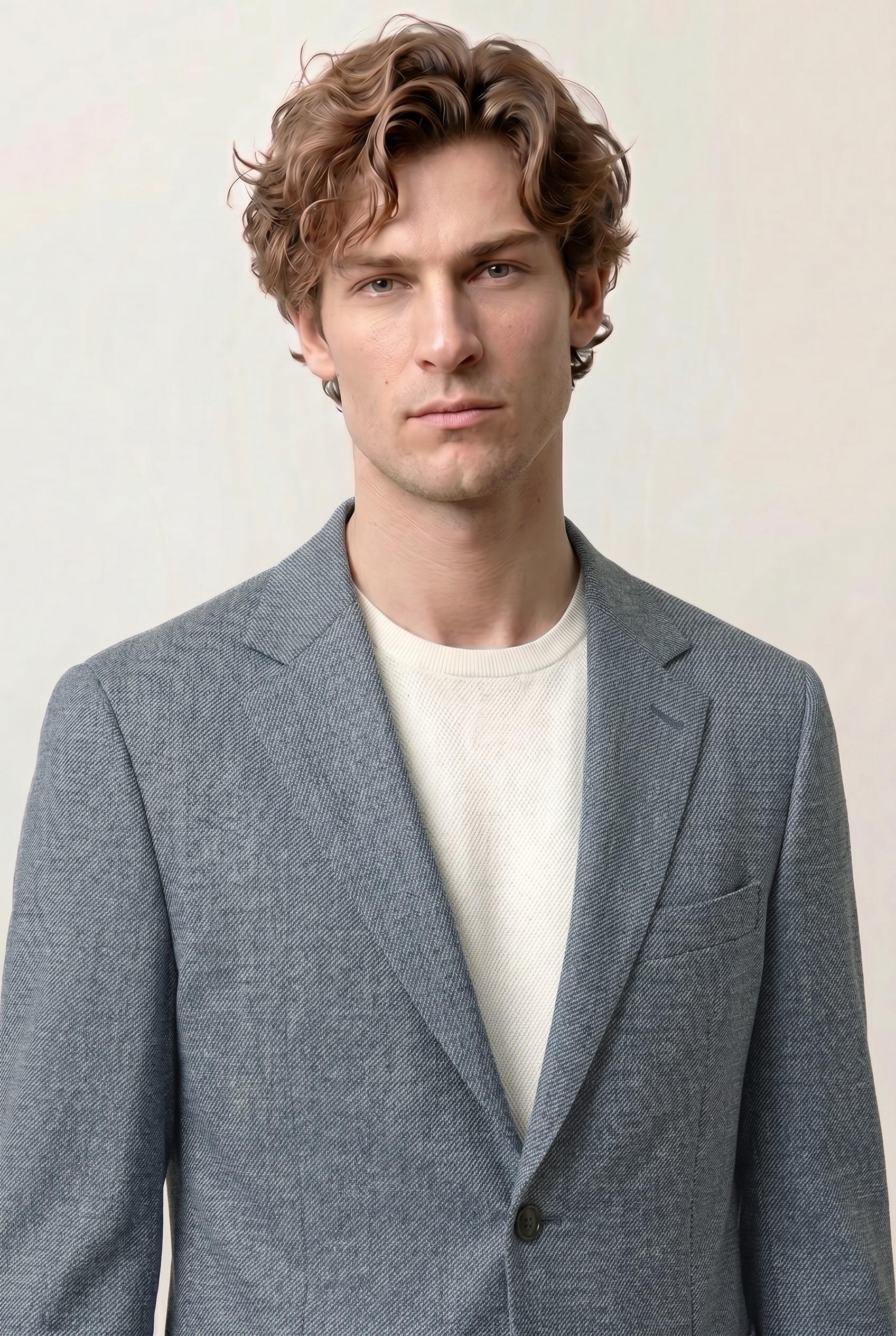 Slim fit Twill Linen blend Blazer - Image 4