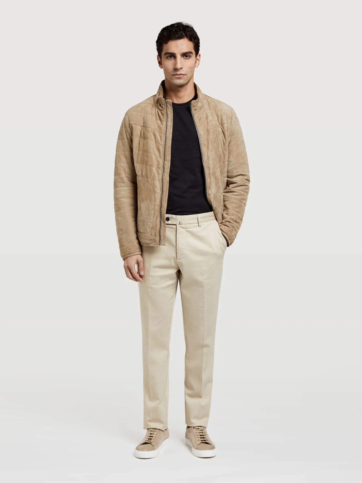 Slub Cotton Slim Fit Garment Dye Chino Trouser - Image 7