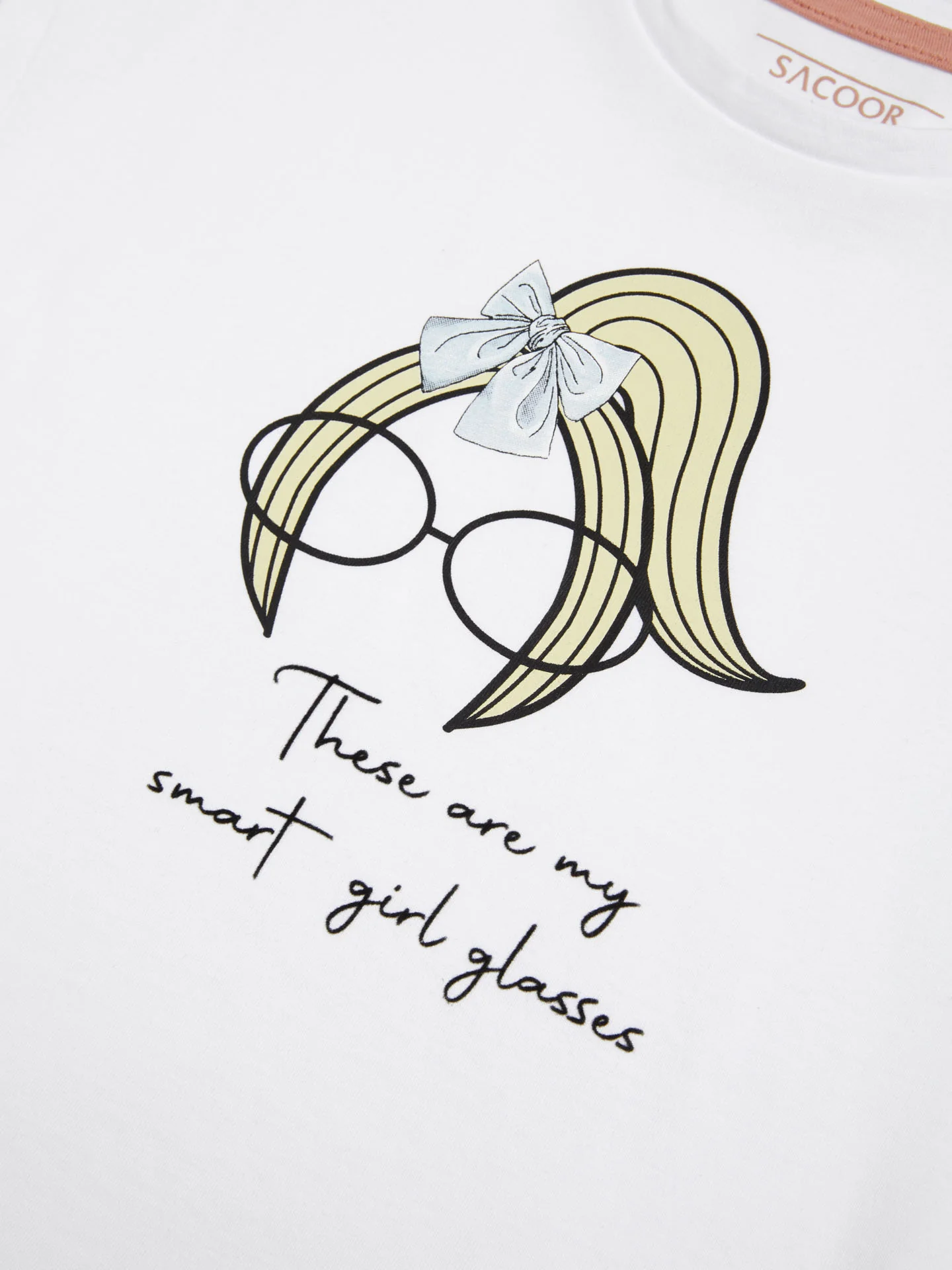 Smart Girl Glasses Print T-shirt - Image 9