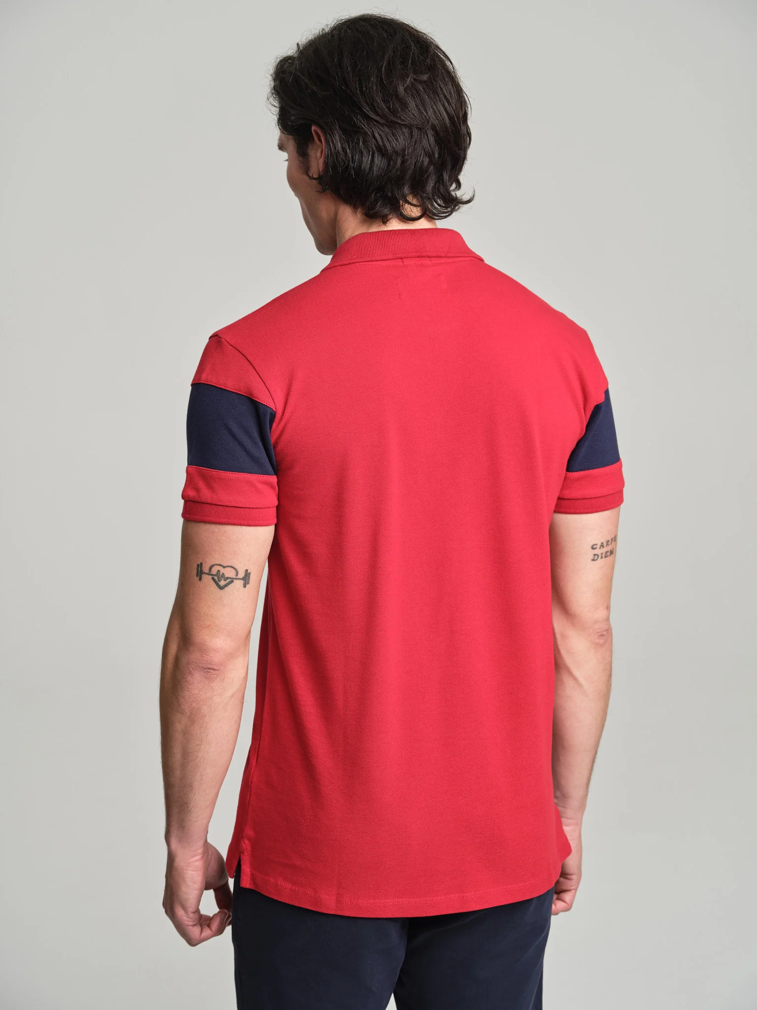 Sport sleeve stripe piquet polo shirt - Image 12