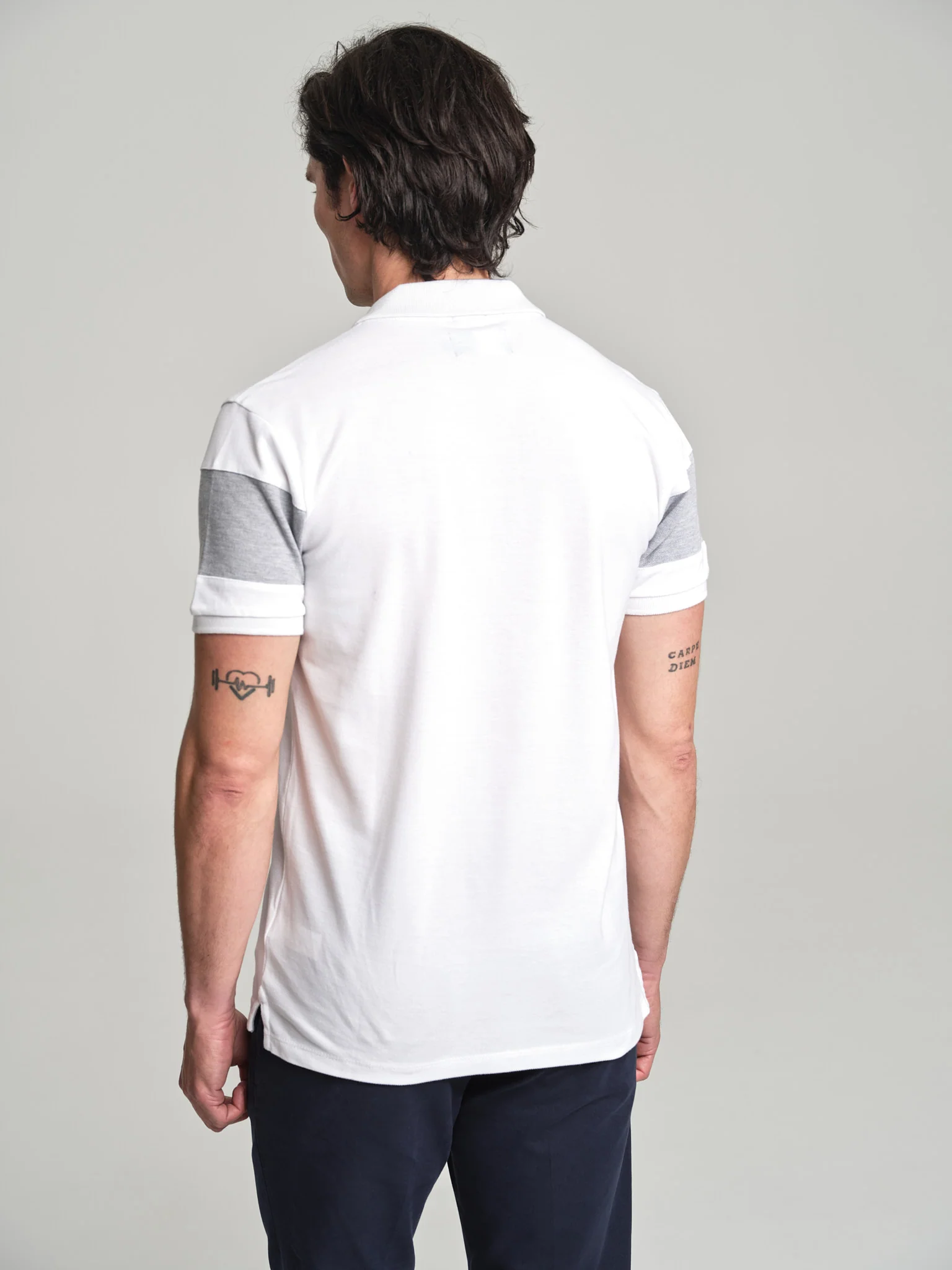 Sport sleeve stripe piquet polo shirt - Image 16