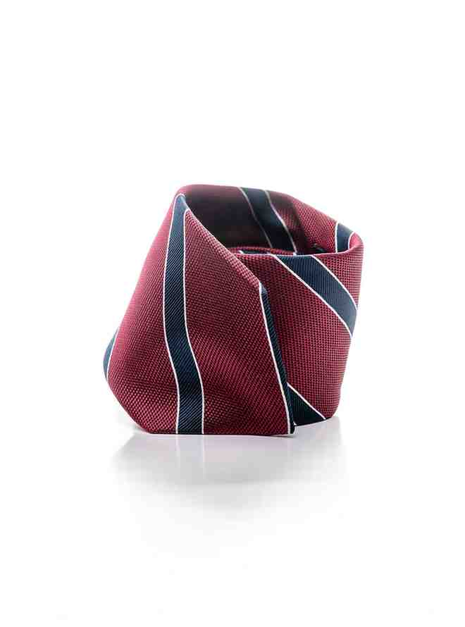 Striped Pattern 100% Silk Tie 7,5cm - Image 4