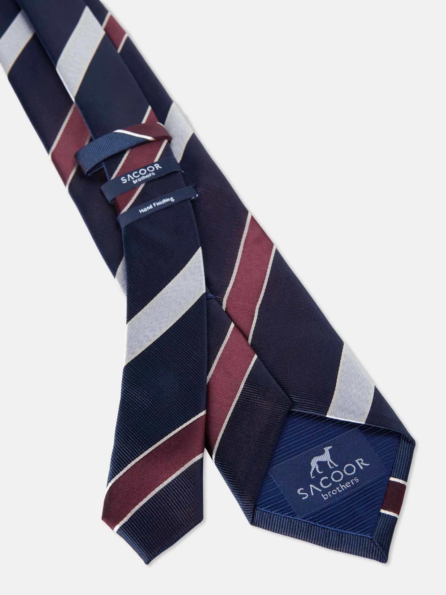 Striped Pattern 100% Silk Tie 7,5cm - Image 4