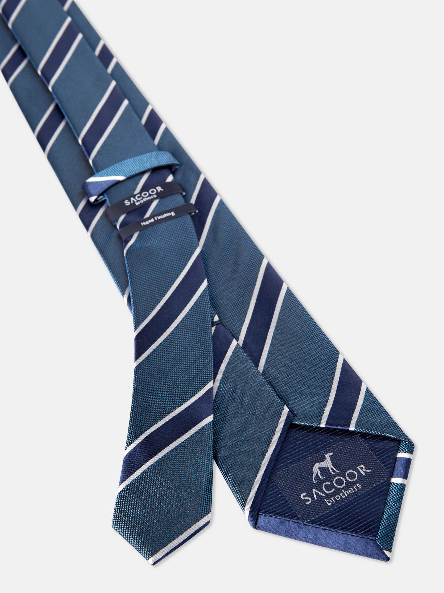 Striped Pattern 100% Silk Tie 7,5cm - Image 4