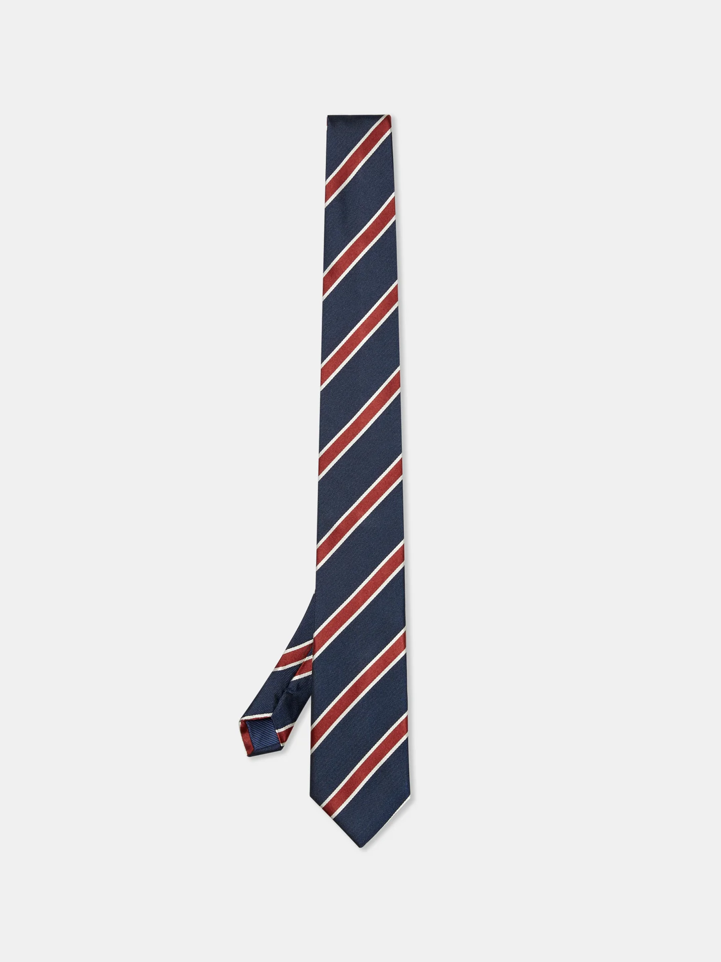 Striped Pattern 100% Silk Tie 7,5cm - Image 5