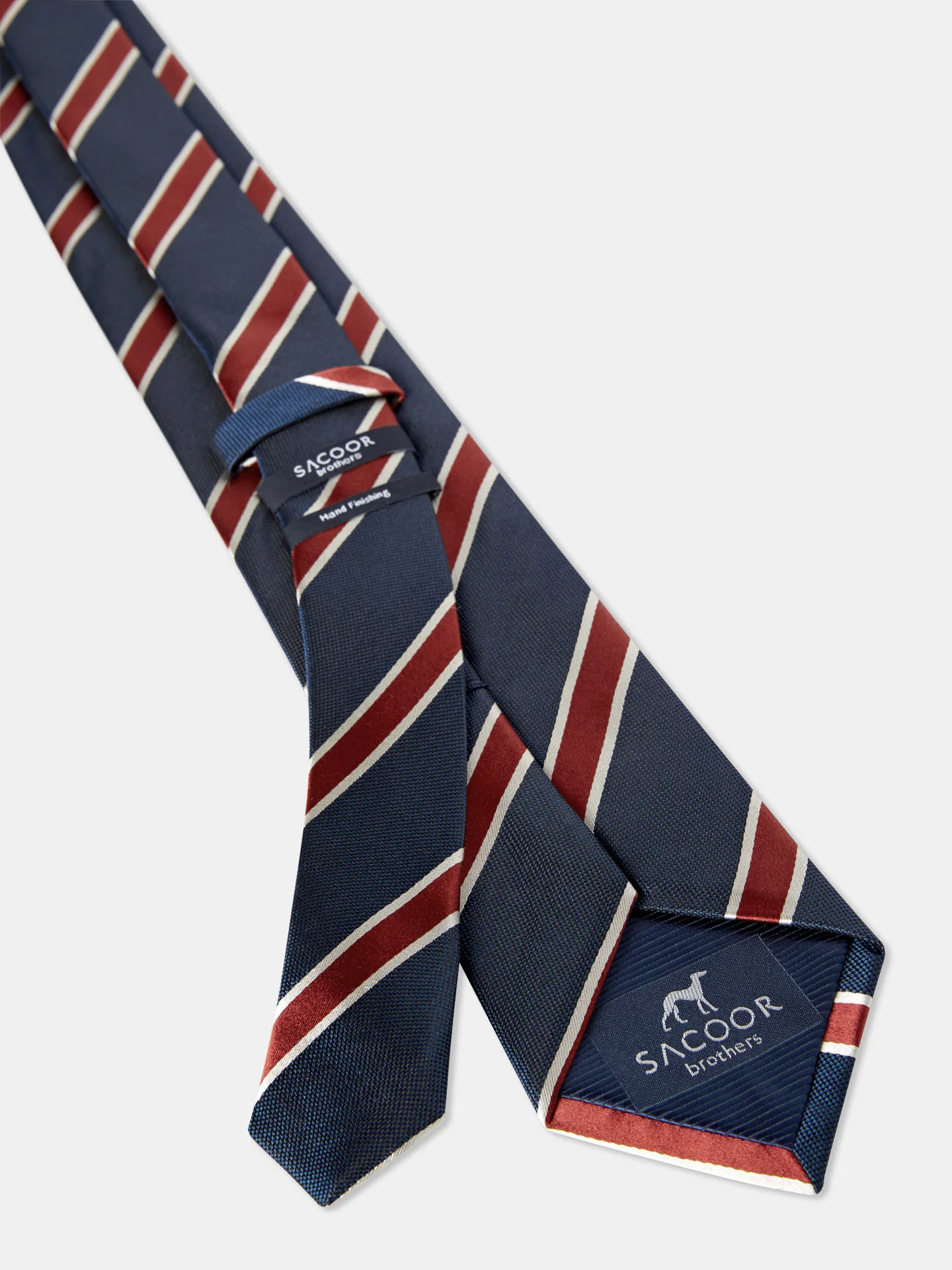 Striped Pattern 100% Silk Tie 7,5cm - Image 6