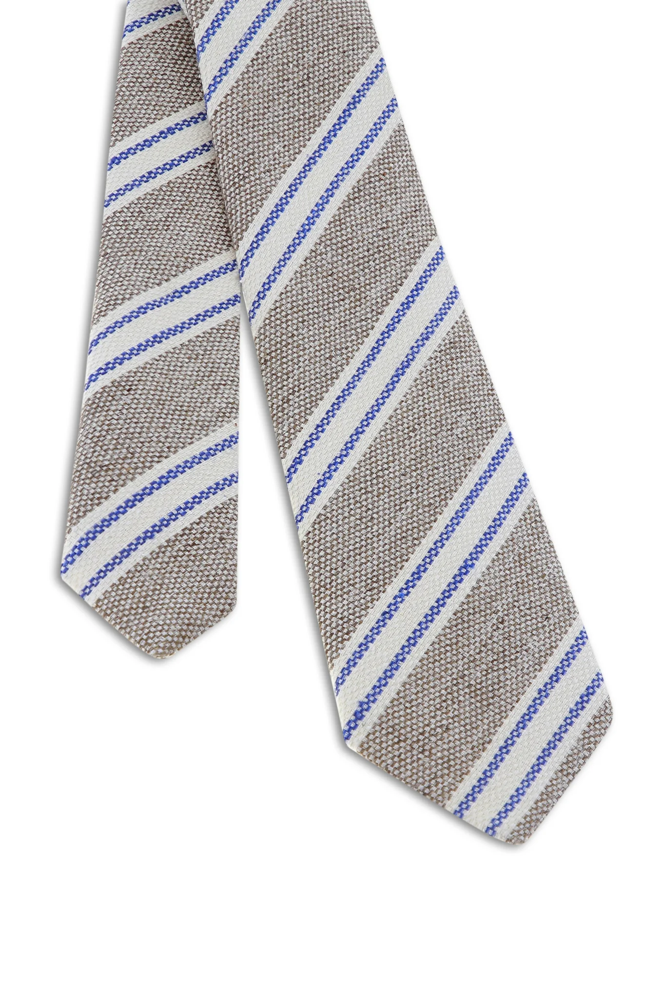 Striped Pattern Tie 100% Silk 7cm - Image 3