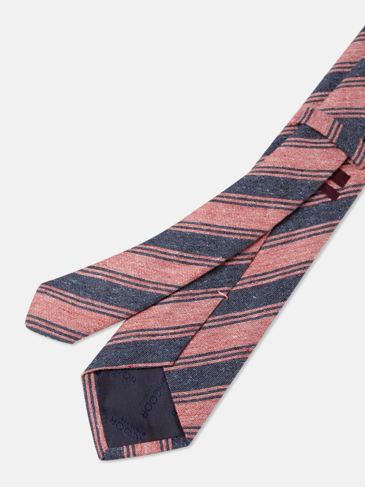 Striped Pattern Tie 100% Silk 8cm - Image 4