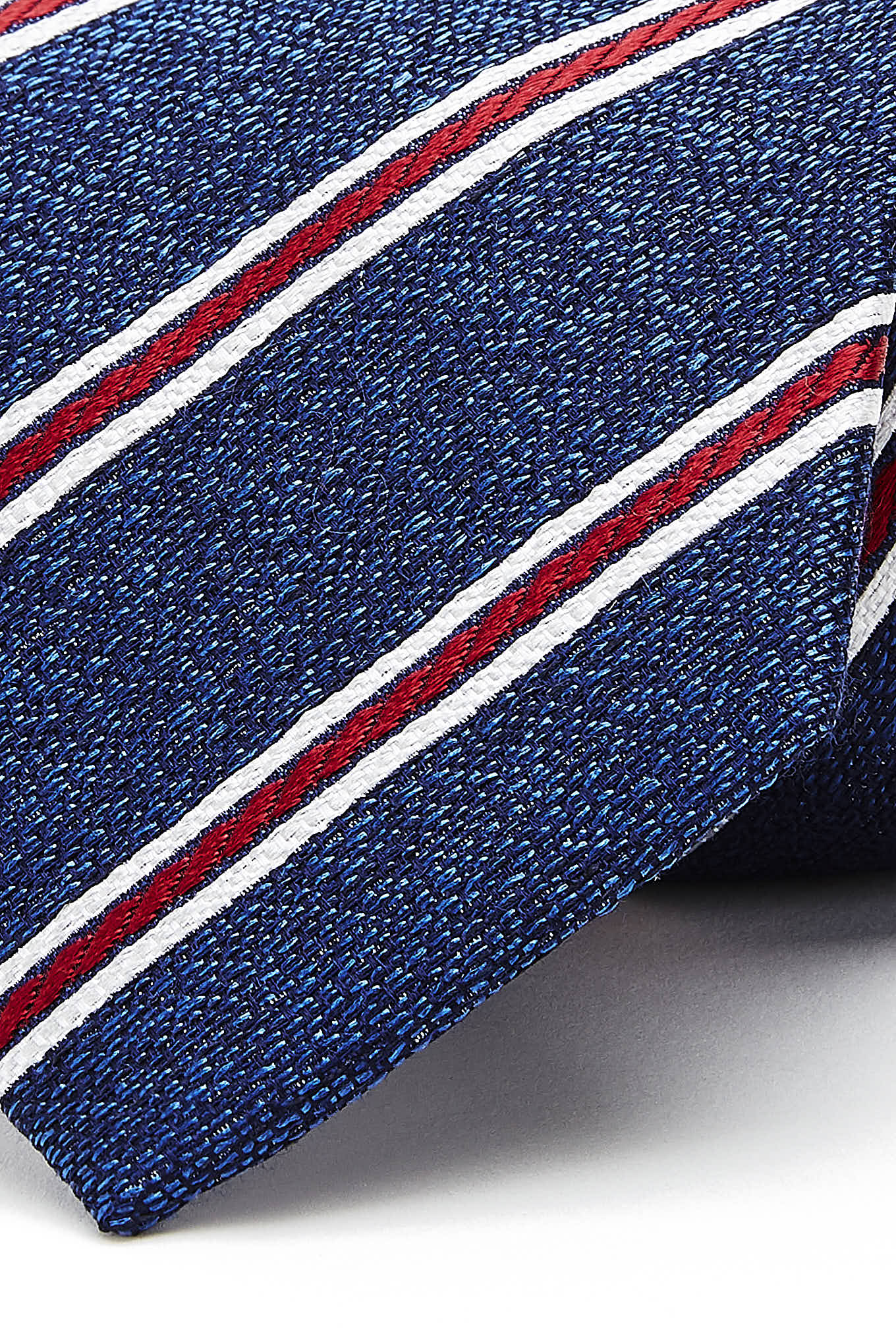 Striped Pattern Tie 100% Silk 8cm - Image 2