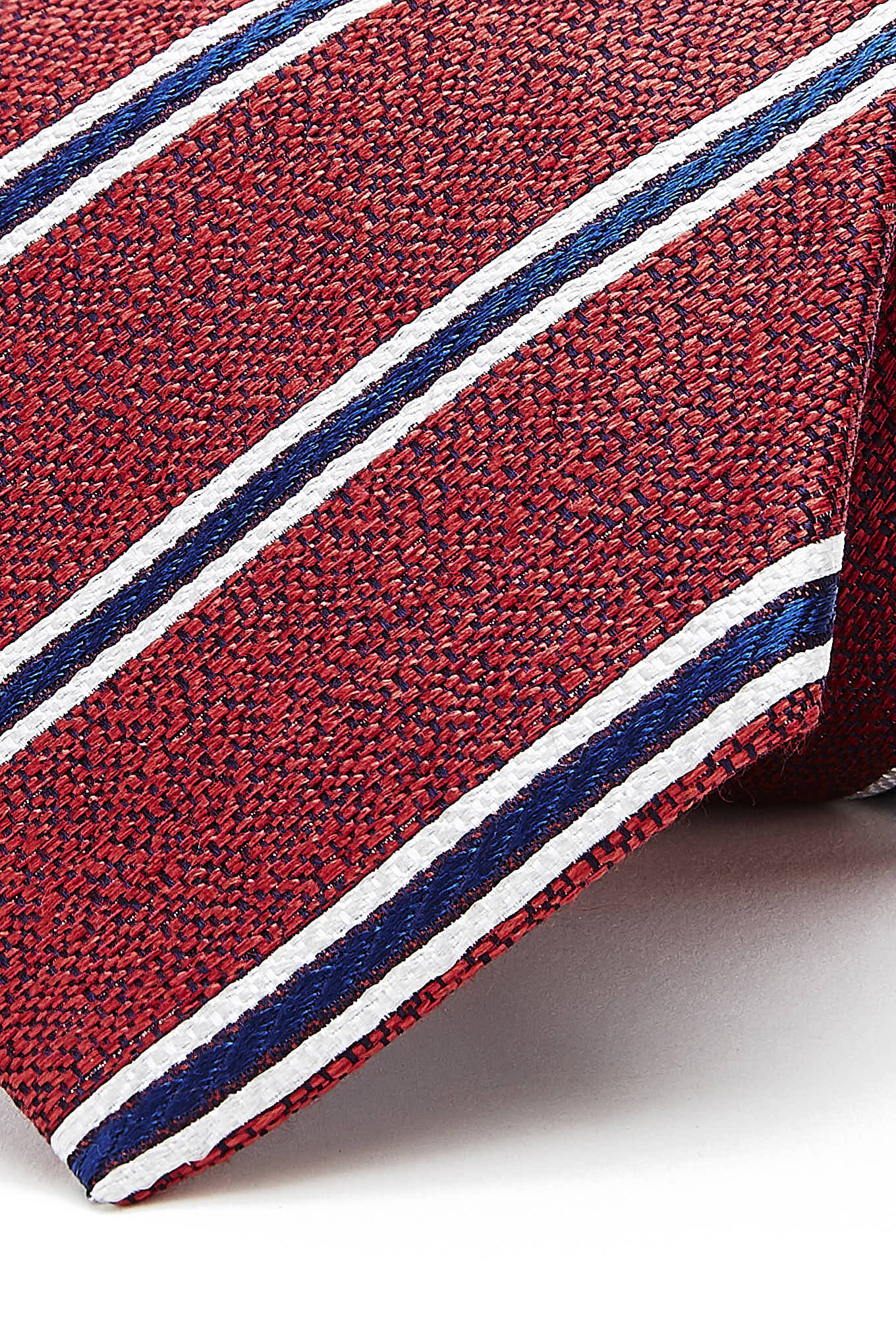 Striped Pattern Tie 100% Silk 8cm - Image 6