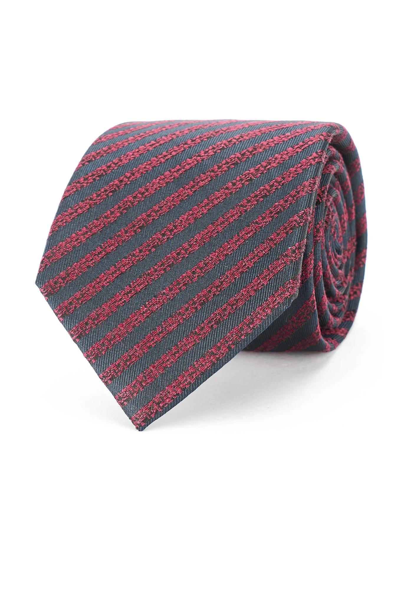 Striped Pattern Tie 100% Silk 8cm