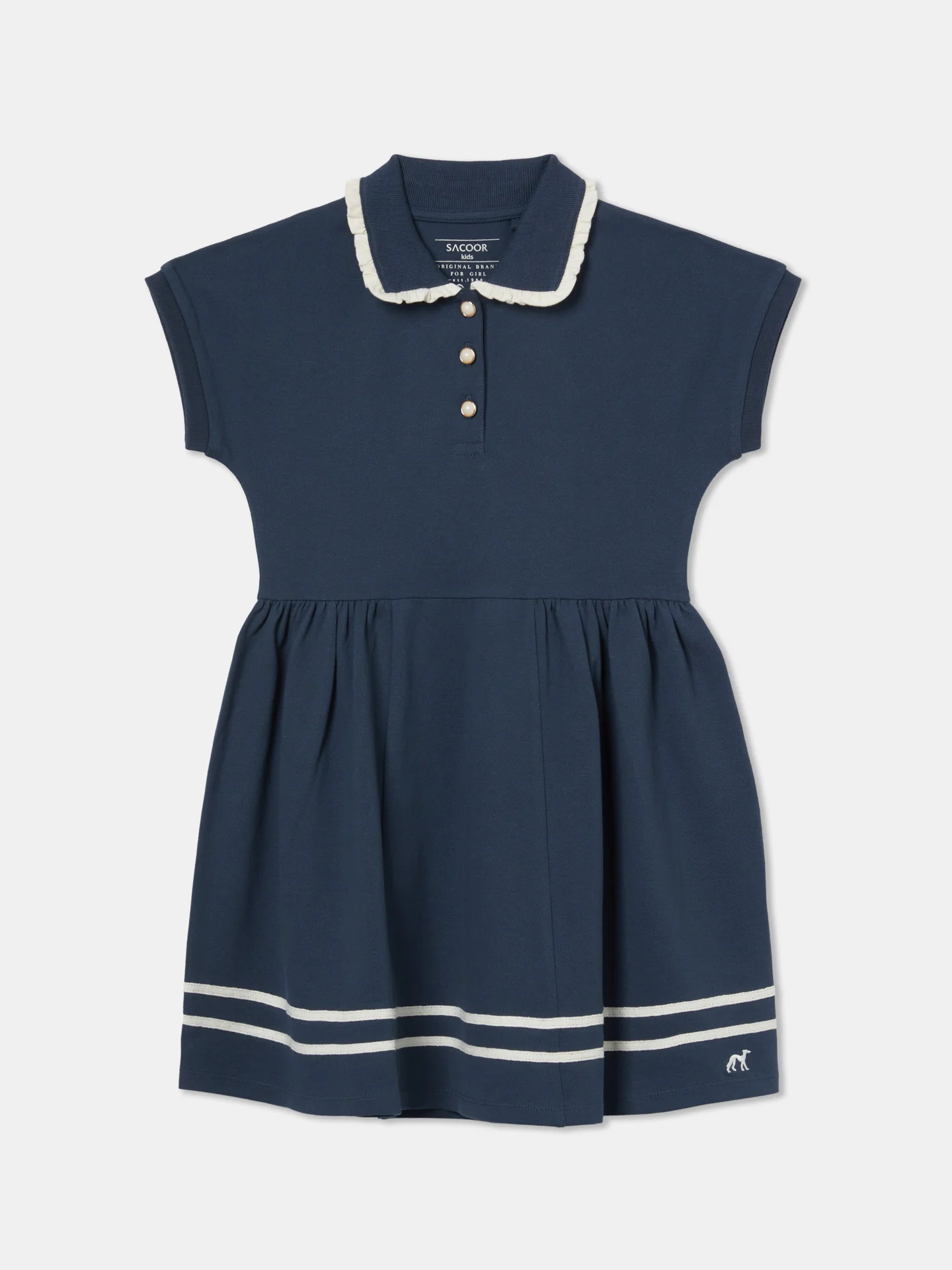 Stripes Peplum Piquet Dress