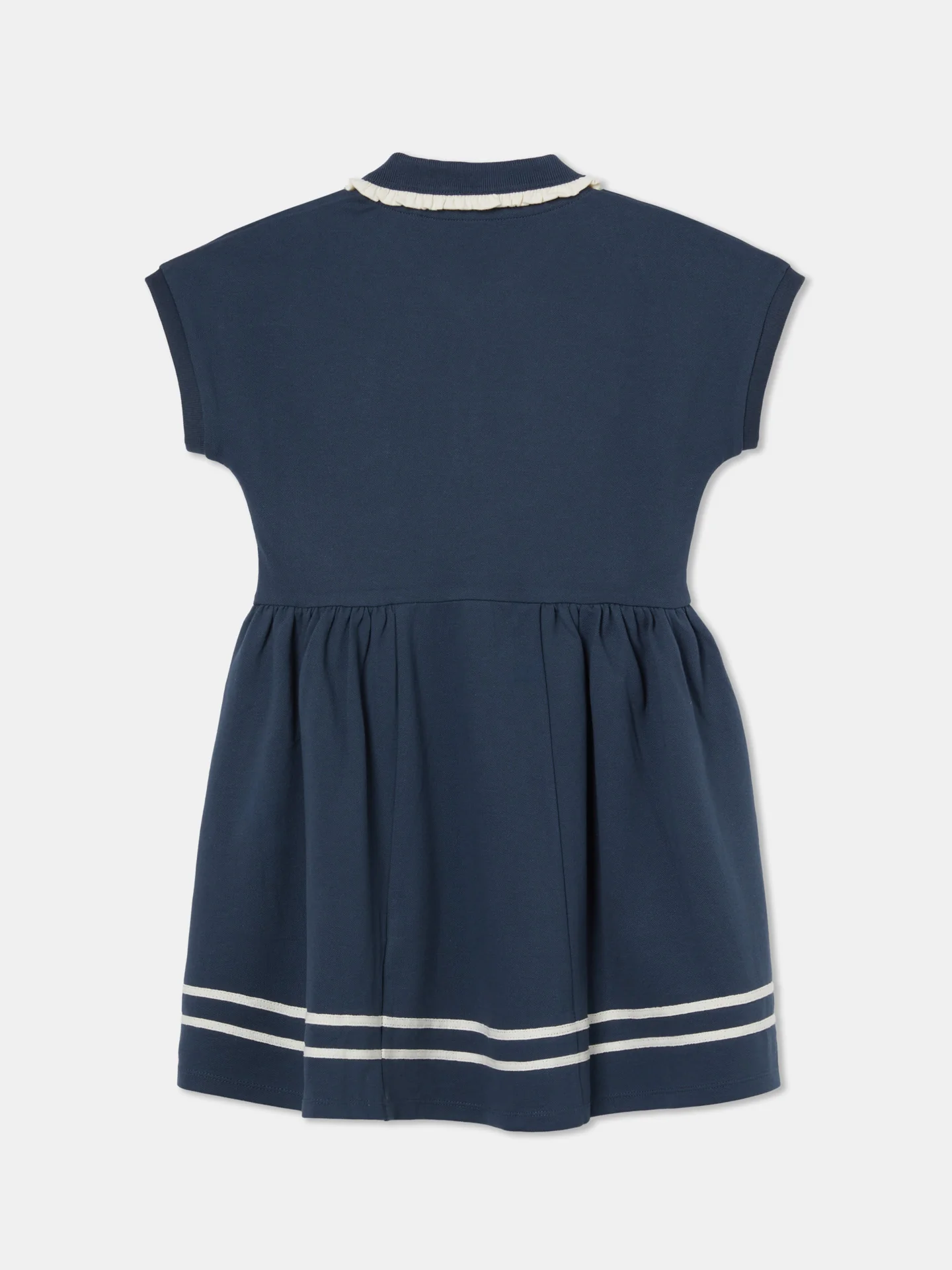 Stripes Peplum Piquet Dress - Image 2