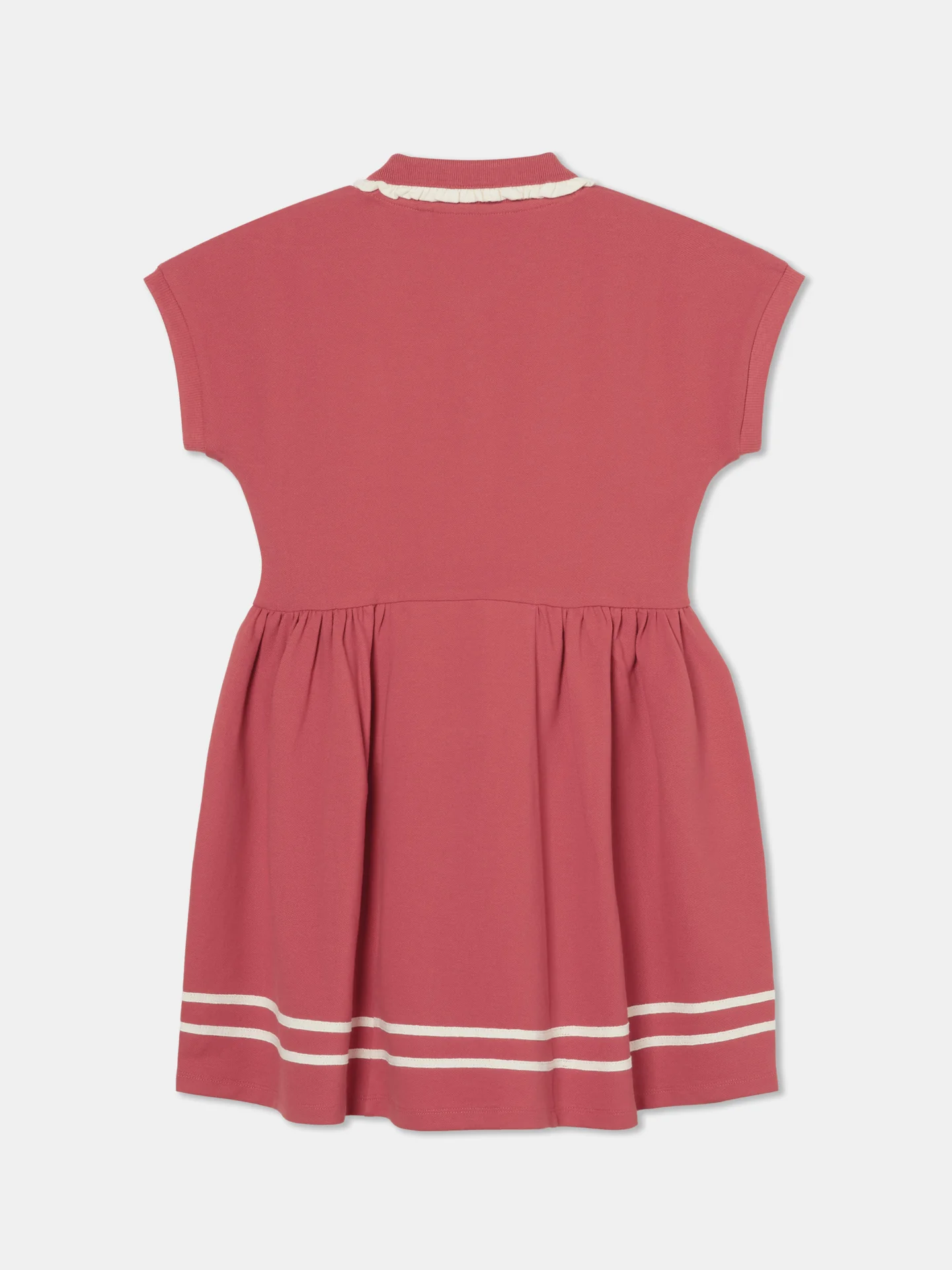 Stripes Peplum Piquet Dress - Image 4