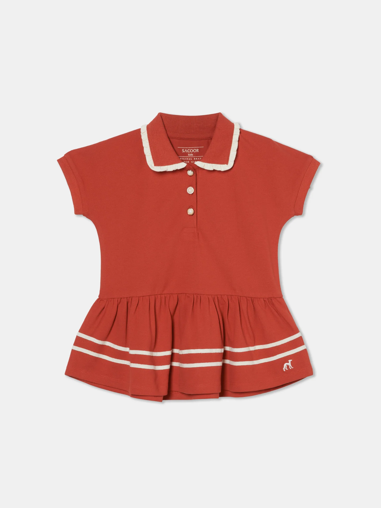 Stripes Peplum Polo Shirt - Image 3