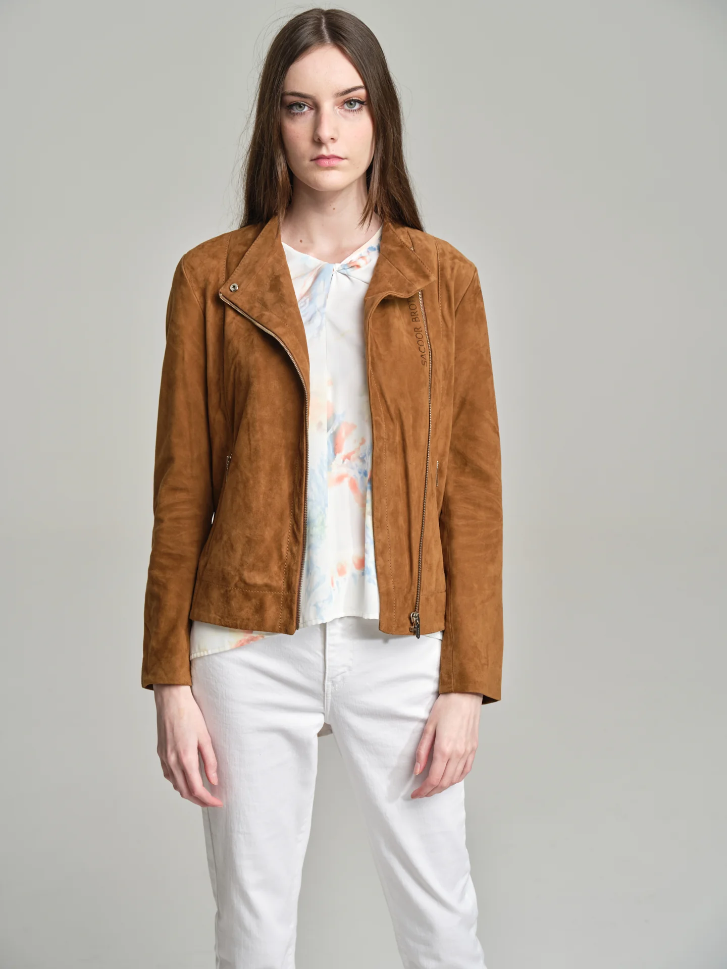 Suede leather jacket