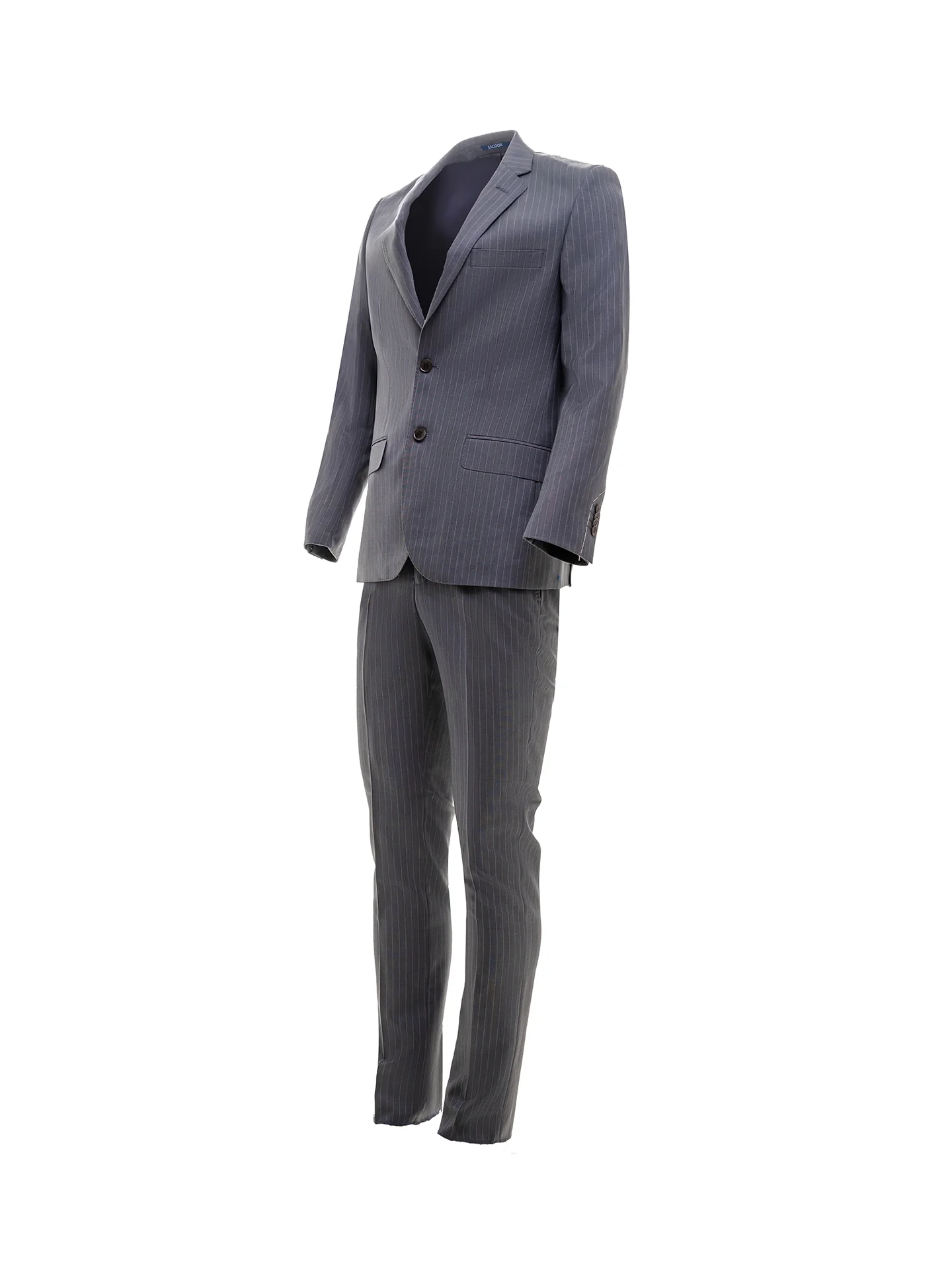 Suit Man Classic (Slim) Material: 100% Wool Breast: Single Breast Buttons: 2 Buttons Drop: Drop 6 Lapel: Notch Lapel Lining: Full Lining Pattern: Birdseye Pockets: Straight Flap Pocket Slits: Two Splits - Image 2