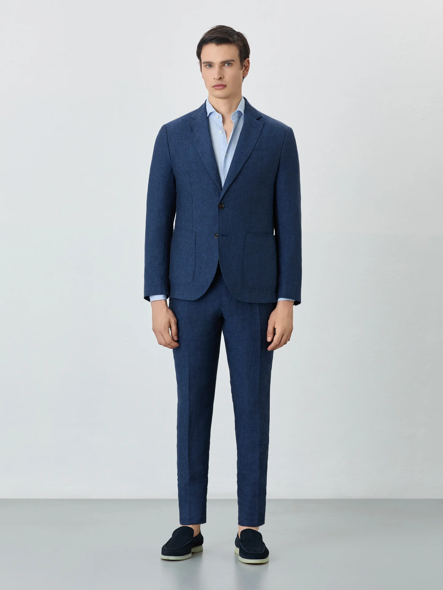 Suit Trousers With Coin Pocket In Linen