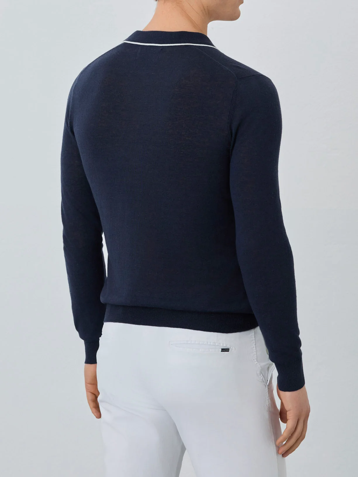 Sweater With Long Sleeves In Cotton-linen Blend - Image 3