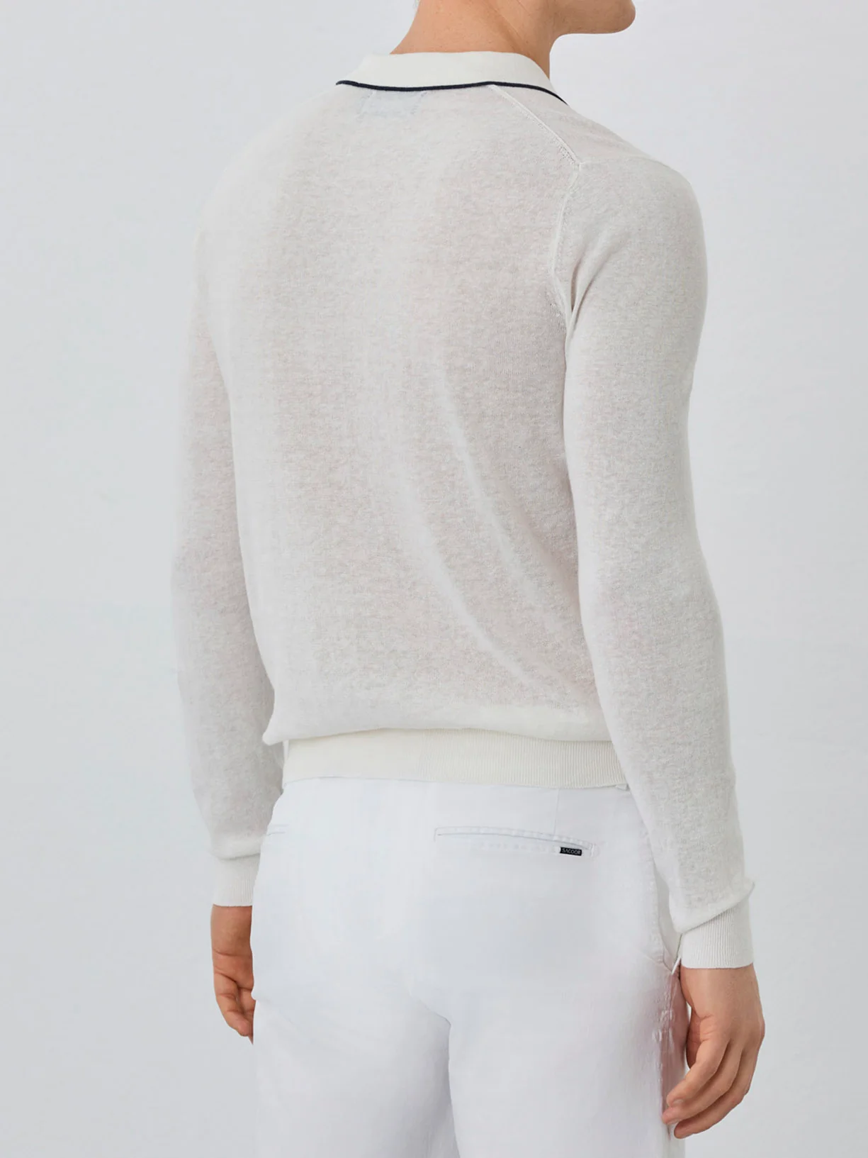 Sweater With Long Sleeves In Cotton-linen Blend - Image 5