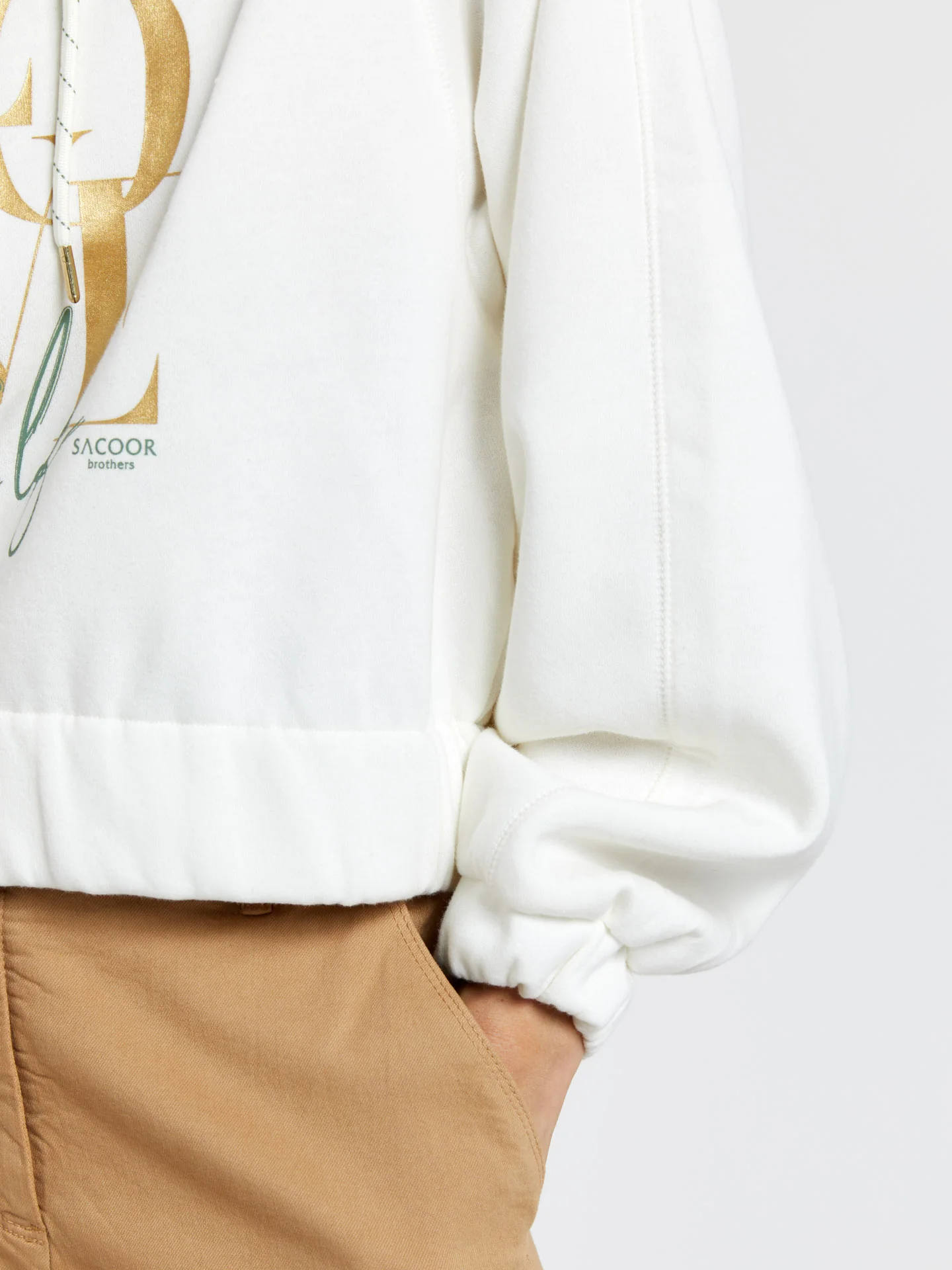 Sweatshirt with hoodie and graphic print - Image 3