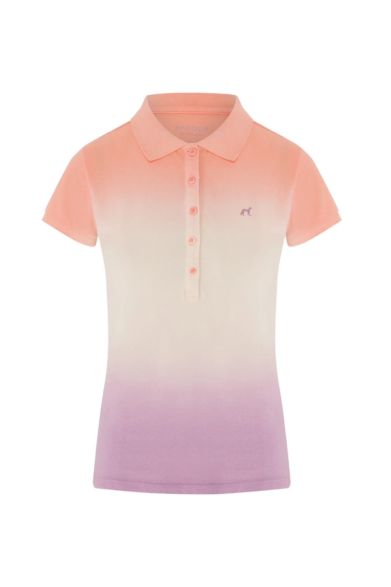 Tie-dye ombre piquet polo shirt