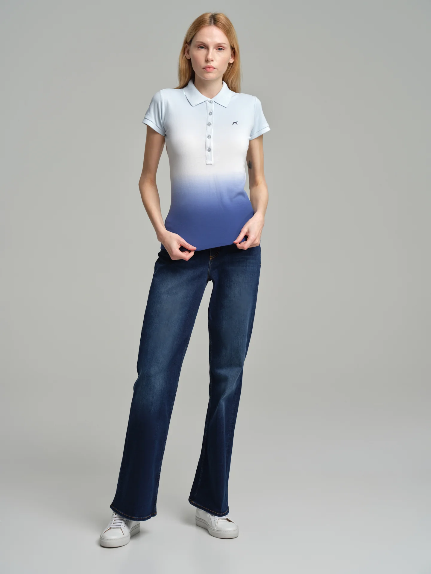 Tie-dye ombre piquet polo shirt - Image 14