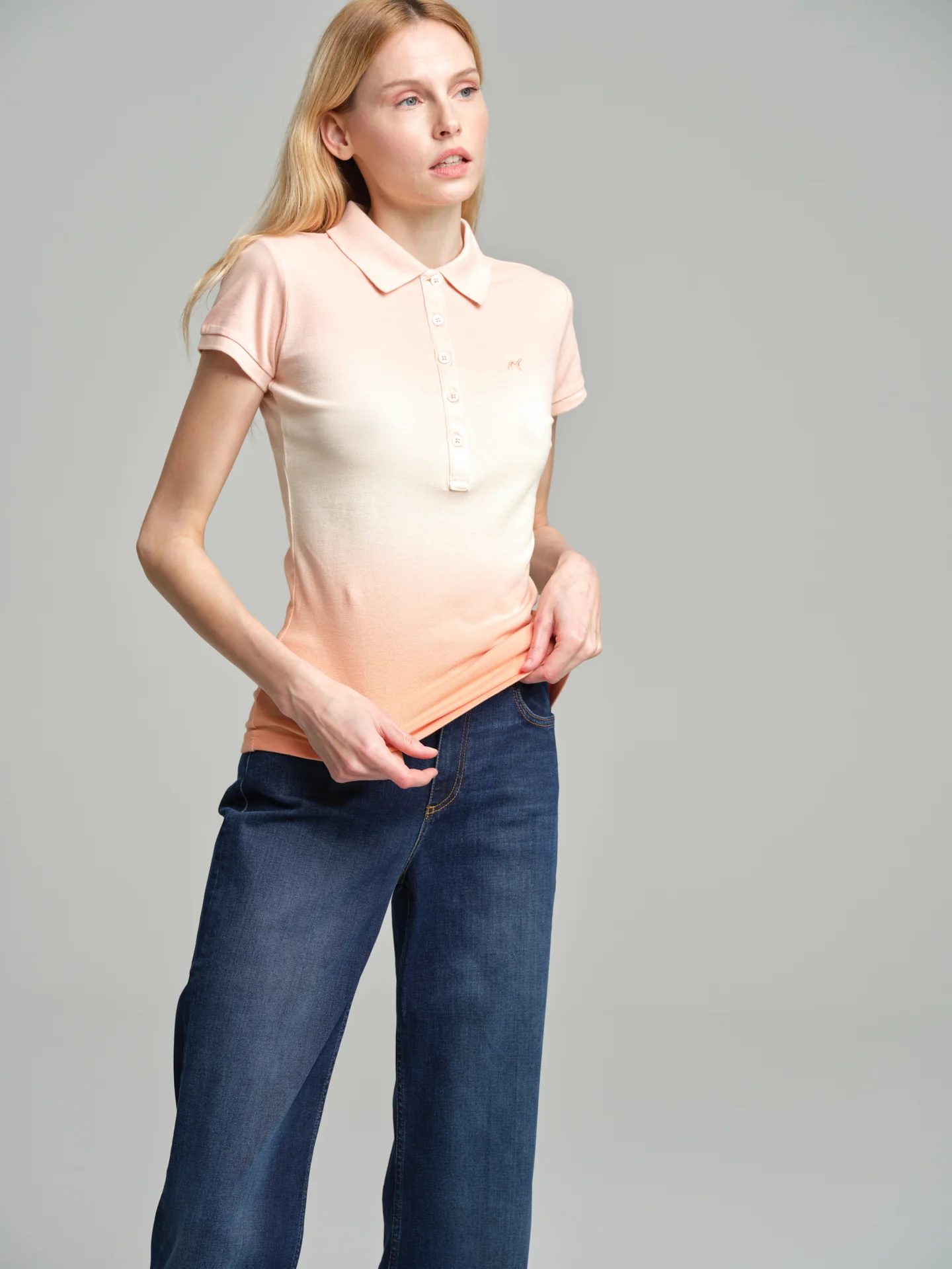 Tie-dye ombre piquet polo shirt - Image 5