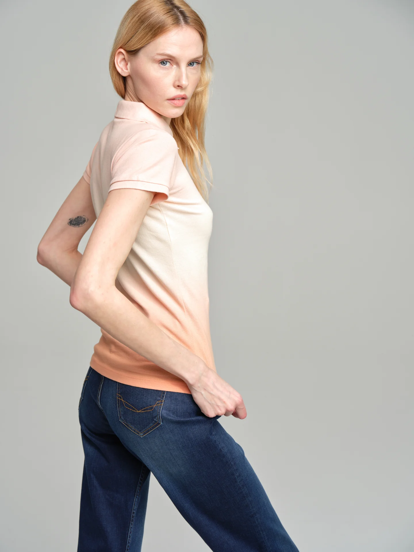 Tie-dye ombre piquet polo shirt - Image 9