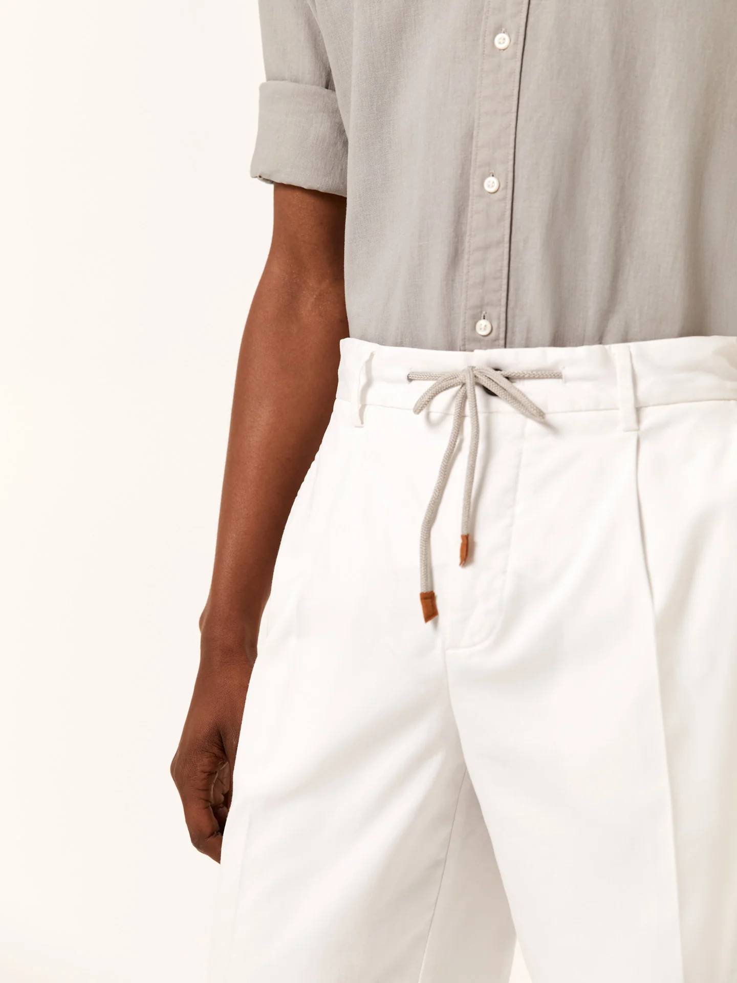 Twill Shorts with Drawstring at waistband - Image 7
