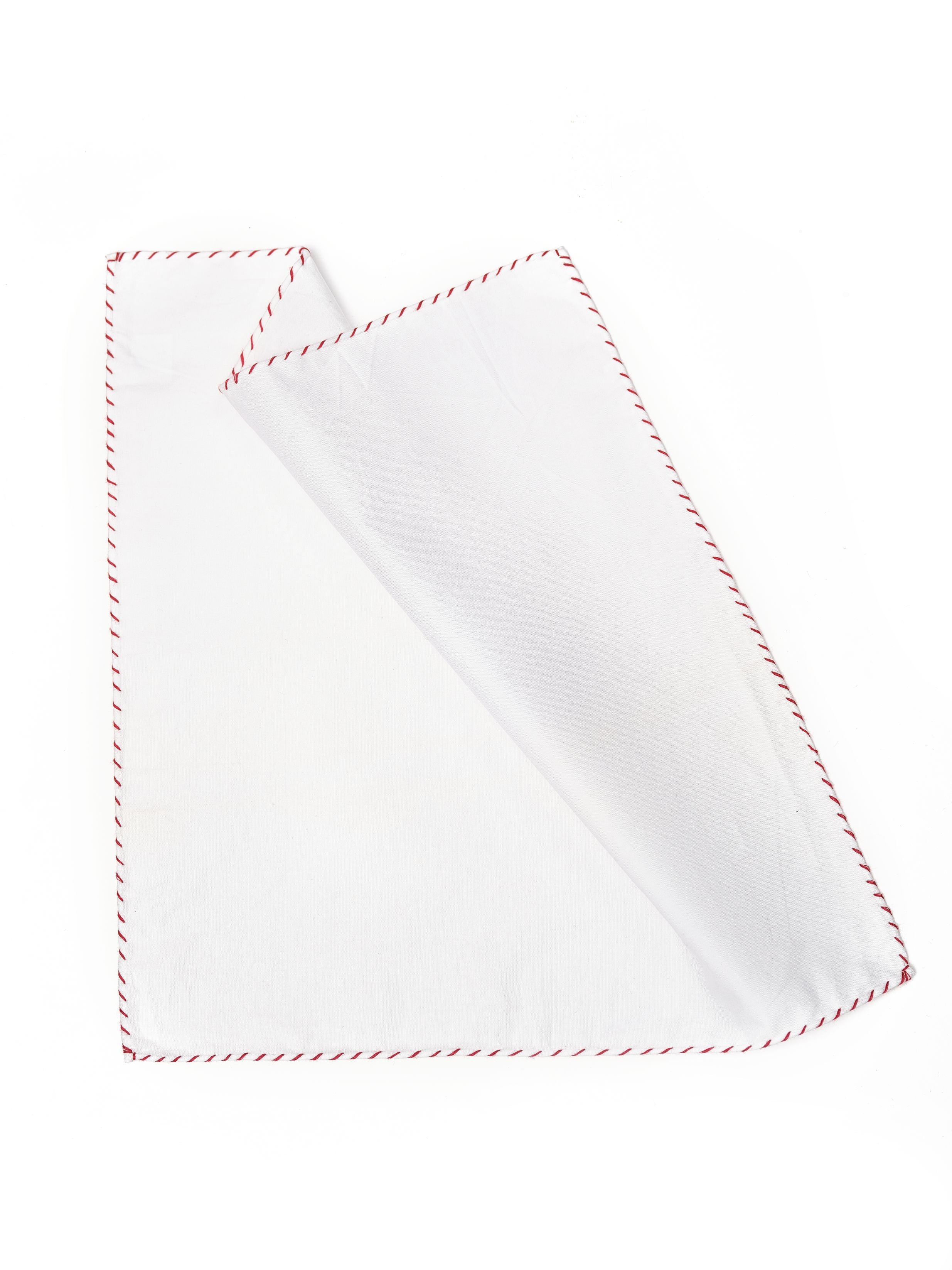 White handkerchief with contrast detail - Image 3